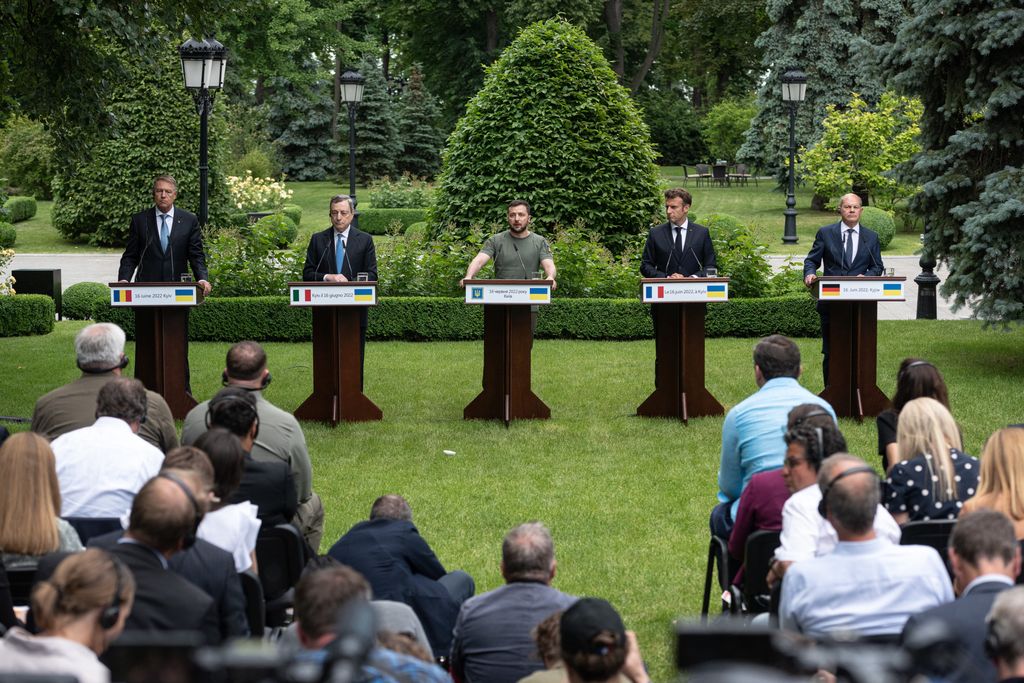 Latest news - Rhetoric and reality collide as France, Germany, Italy back Ukraine’s EU bid